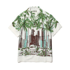 WACKO MARIA Palm Tree Sailing Boat Hawaiian Shirt