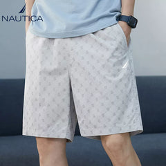 Nautica Style Premium Cotton Elastic Waist Casual Shorts