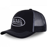 Von Dutch Vintage Letter Embroidered Mesh Trucker Hat