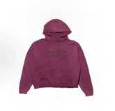 ERD Vintage Oversized Wine Red Graphic Fleece Hoodie