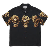 WACKO MARIA 56 Tattoo Studio Skull Hawaiian Shirt