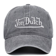 Von Dutch Retro Distressed Adjustable Sun Shield Hat