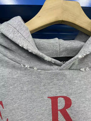 ERD melancholic Retro Heather Grey Wash Oversized Hoodie