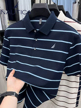 Nautica Style Striped Cotton Modal Polo Shirt