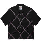 WACKO MARIA Check Stripe Rayon Hawaiian Shirt