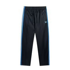 Needles Style Vintage Butterfly Embroidery Striped Track Pants