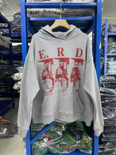 ERD melancholic Retro Heather Grey Wash Oversized Hoodie