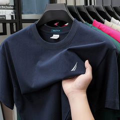 Nautica Style Heavyweight Cotton Casual Blank Tee