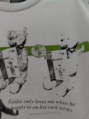 ERD Vintage Cartoon Print Cement White Loose Long Tee