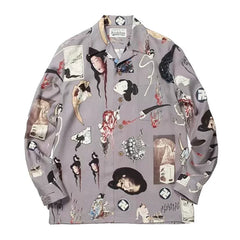 WACKO MARIA Tim Lehi Dragon Skull Long Shirt