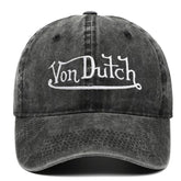 Von Dutch Retro Distressed Adjustable Sun Shield Hat