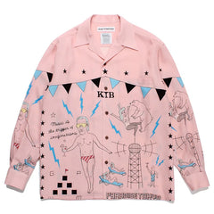 WACKO MARIA World Peace Long Sleeve Rayon Shirt