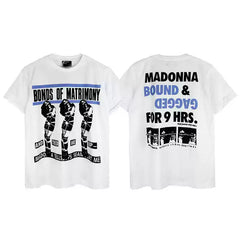ERD Inspired Madonna Graphic Enzyme Washed Cotton Tee