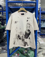 ERD melancholic Vintage Mud White Portrait T-Shirt