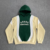 RHUDE Vintage Color Block Fleece Lined Winter Hoodie