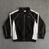 RHUDE Vintage Color Block Embroidered Windbreaker Jacket Outerwear