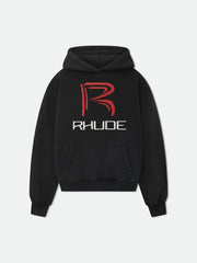 RHUDE American Vintage Letter Print Loose Hooded Sweatshirt