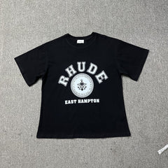 RHUDE American Retro Loose Fit Unisex Summer T-Shirt
