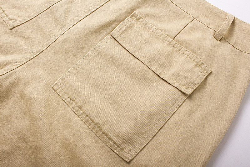 Rhude Hip-hop trend fashion wash denim cargo shorts