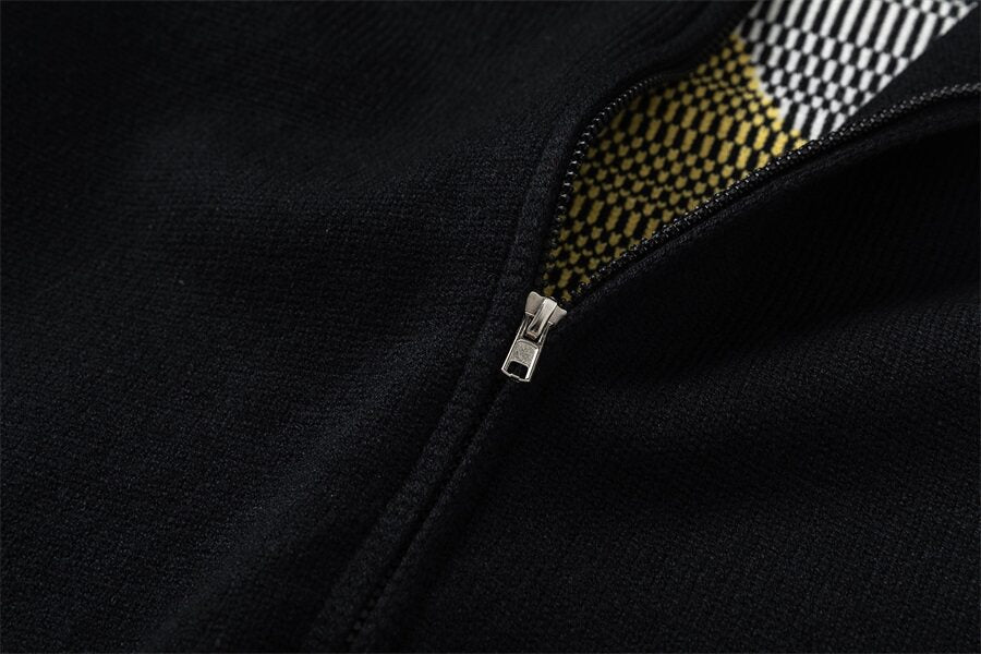 Rhude American-style jacquard hooded sweater