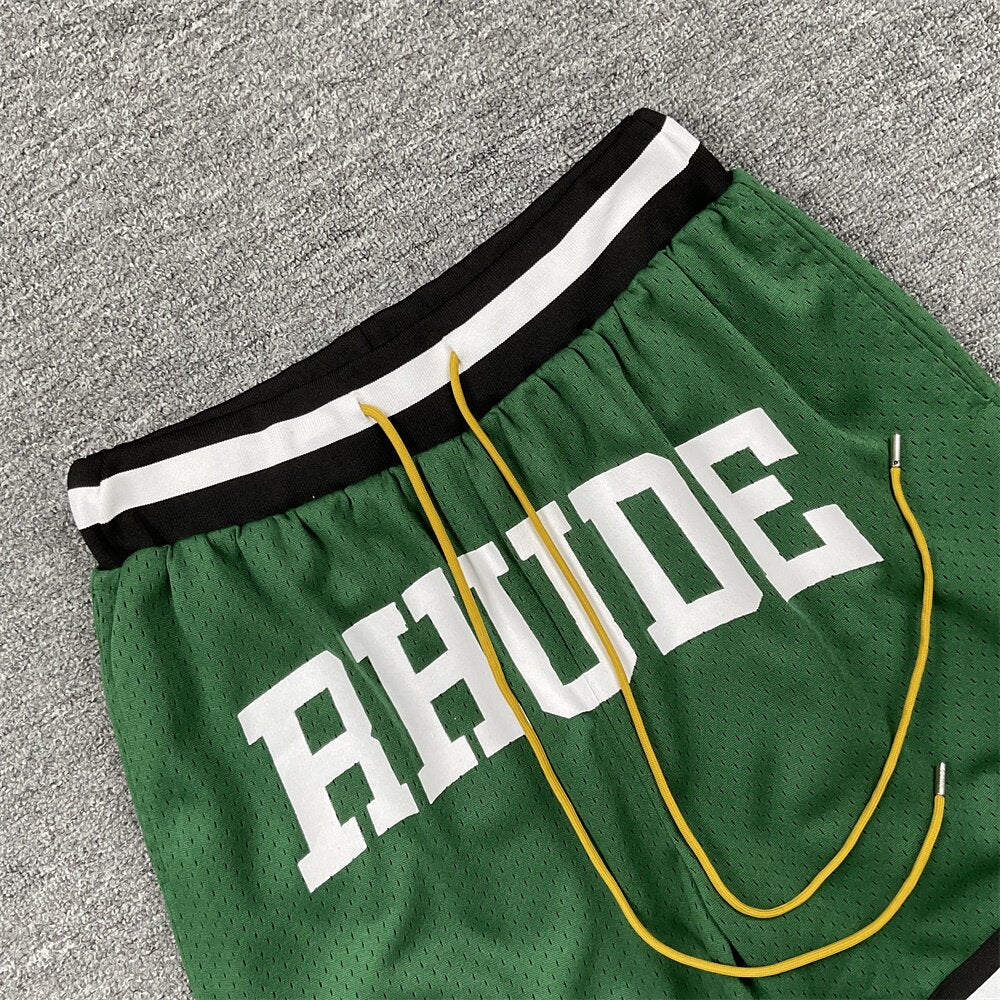 Rhude Printed basketball pants, casual shorts
