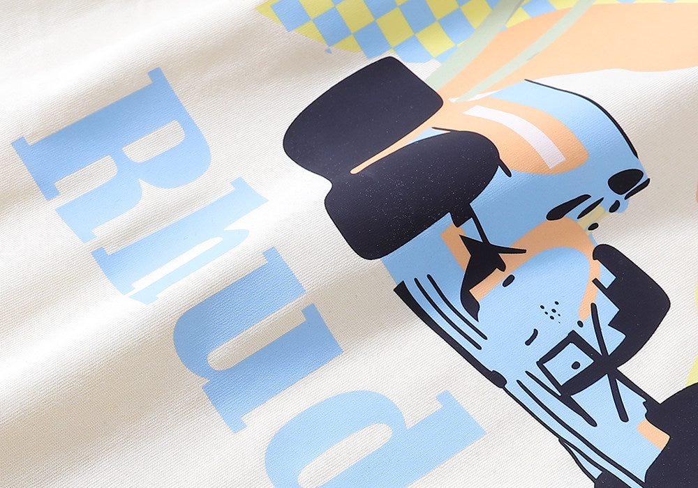 Rhude Moonlight Tropics Coconut Tree Racing Print T-shirt