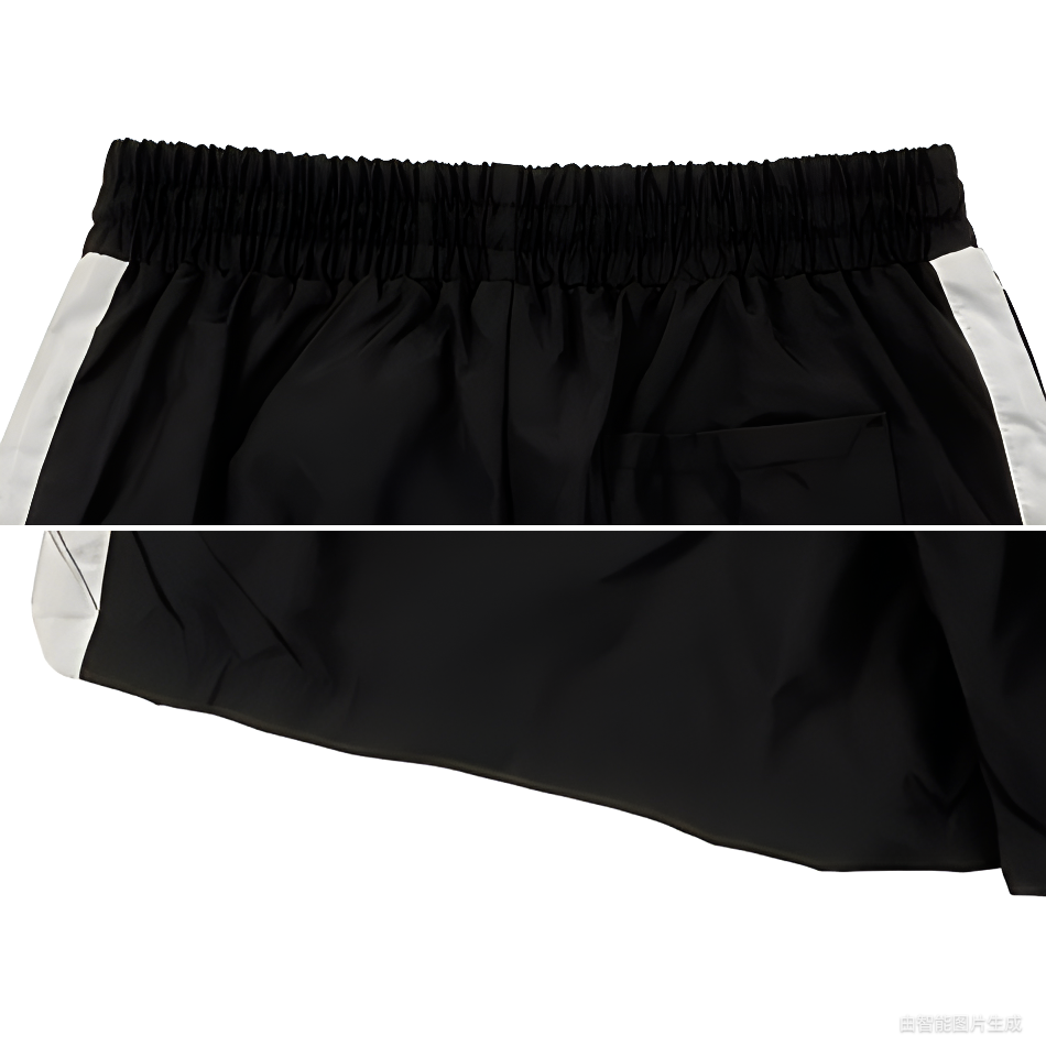 Rhude Contrasting color patchwork drawstring short pants