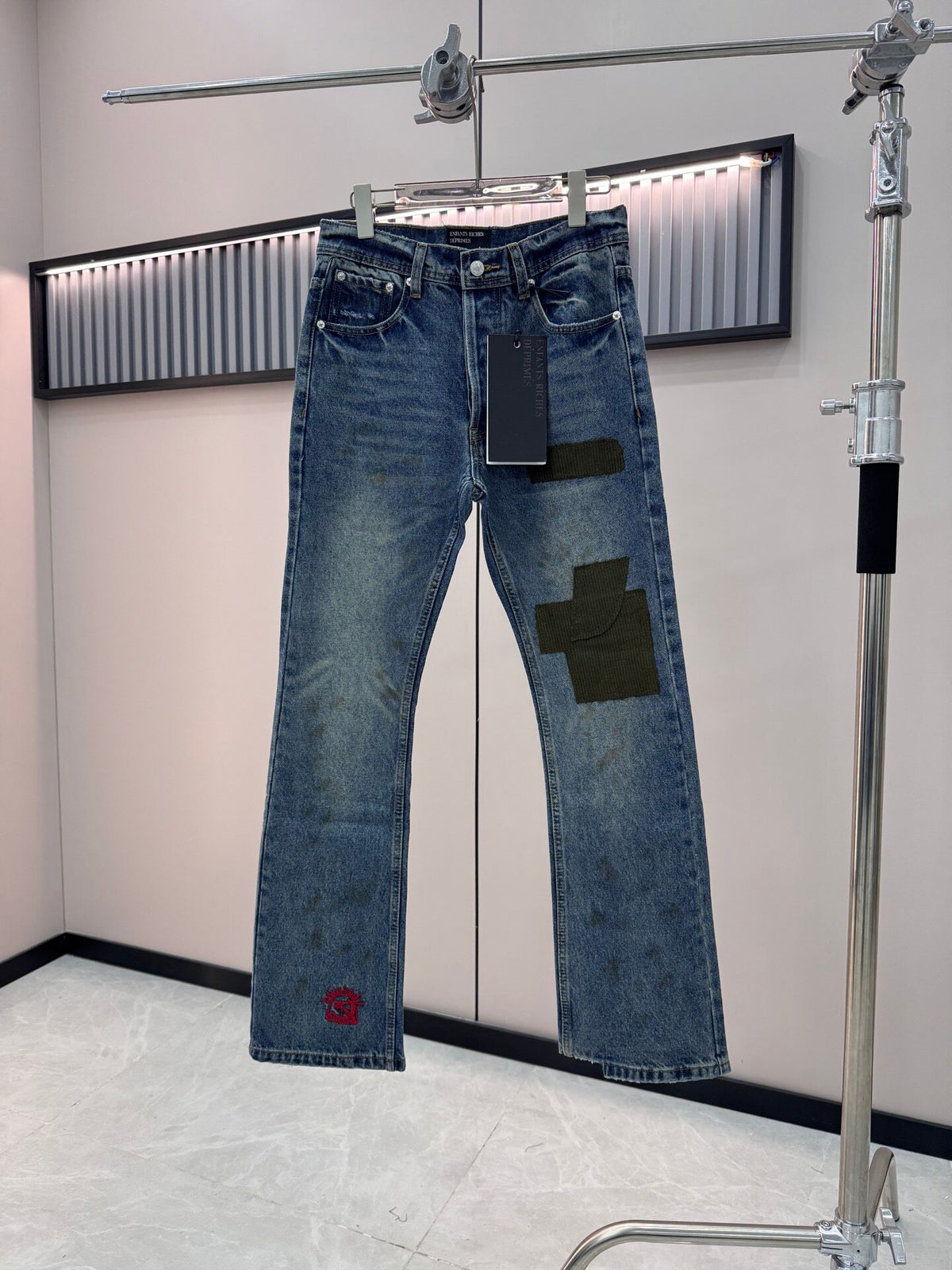 ERD melancholic Vintage Embroidered Straight Slim Pants