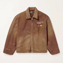 ERD Inspired Distressed Washed Brick Red Jacket Coat