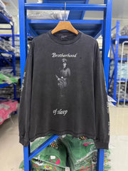 ERD Vintage Washed Distressed Portrait Print Long Tee