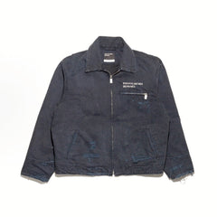 ERD Vintage Washed Distressed Cargo Harrington Jacket Outerwear