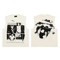 ERD melancholic High Street Shoulder Pad Tank Top