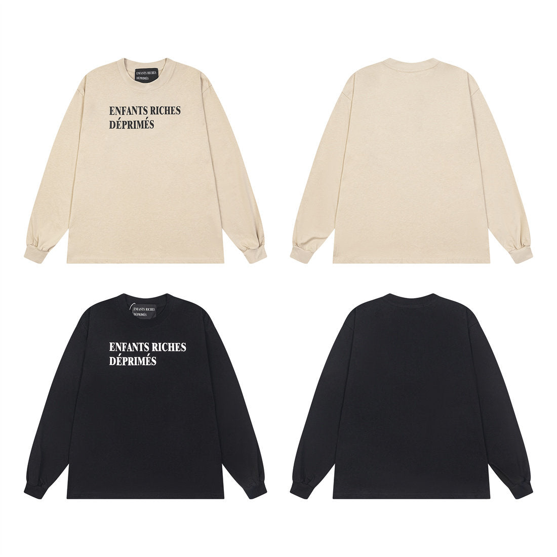 ERD Vintage Graphic Print Loose Cotton Long Tee