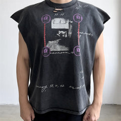 ERD Style High Street Ripped Character Muscle Tee