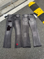ERD Melancholy Vintage Embroidered Patchwork Flare Jeans