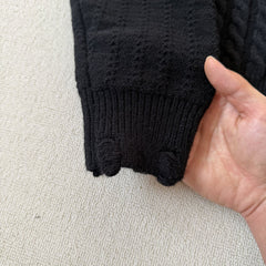ERD Vintage Oversized Cable Knit Zip Up Cardigan