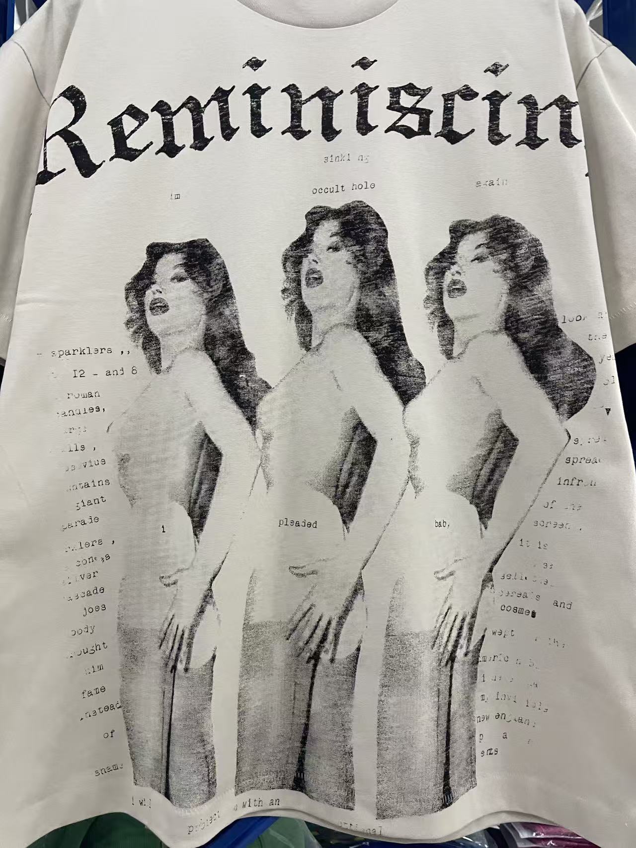 ERD melancholic Cement White Memory Portrait T-Shirt