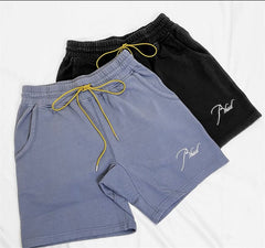 Rhude Embroidered letter drawstring shorts