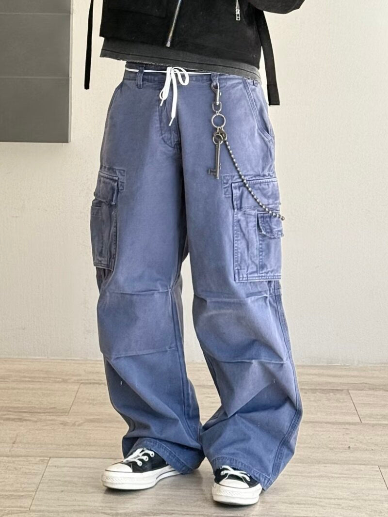 ERD Vintage Oversized Washed Multi Pocket Cargo Pants