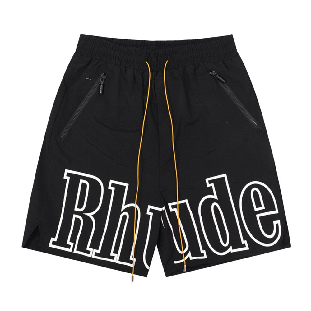 Rhude classic letter print shorts