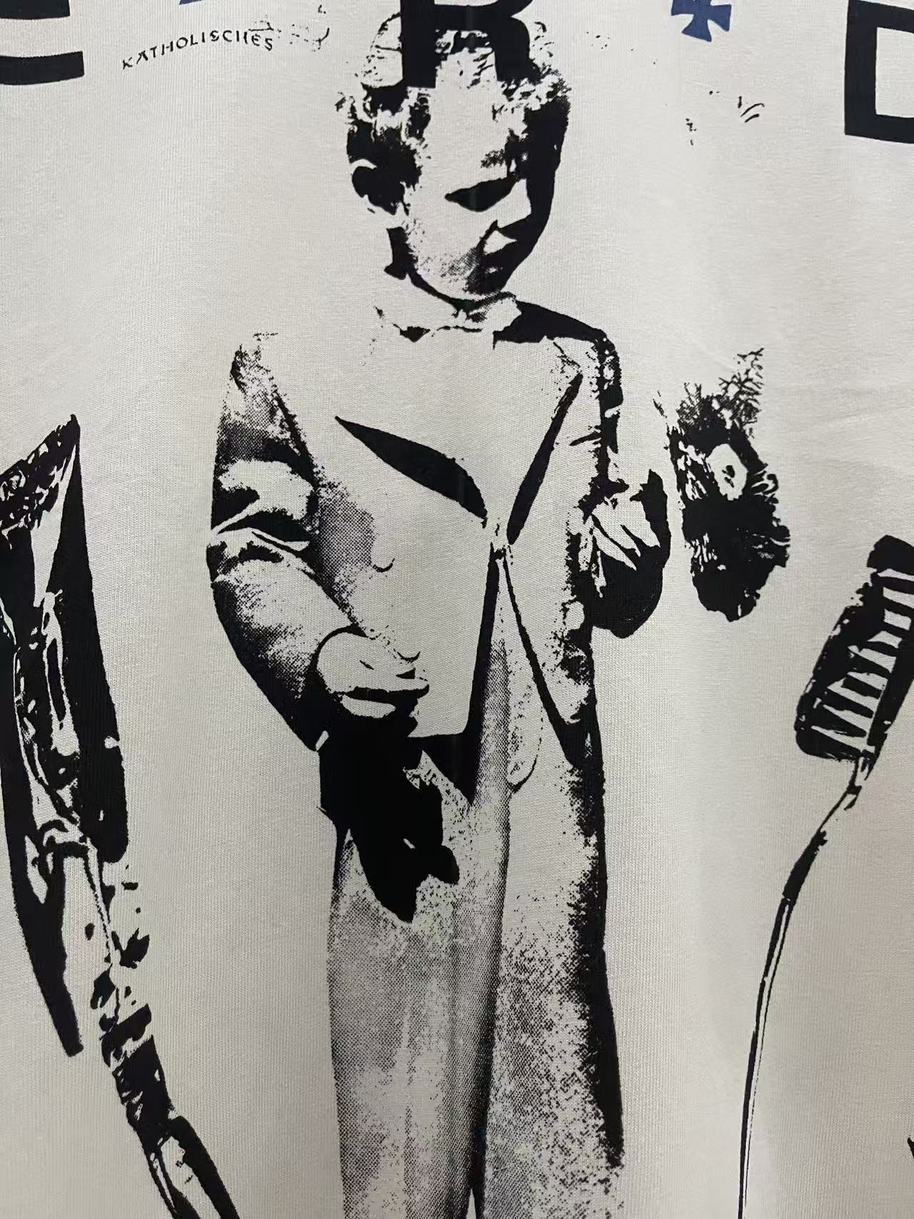 ERD melancholic Vintage Mud White Portrait T-Shirt
