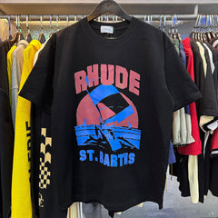 Rhude Windsurf Wind Sail Print Base Top T-Shirt