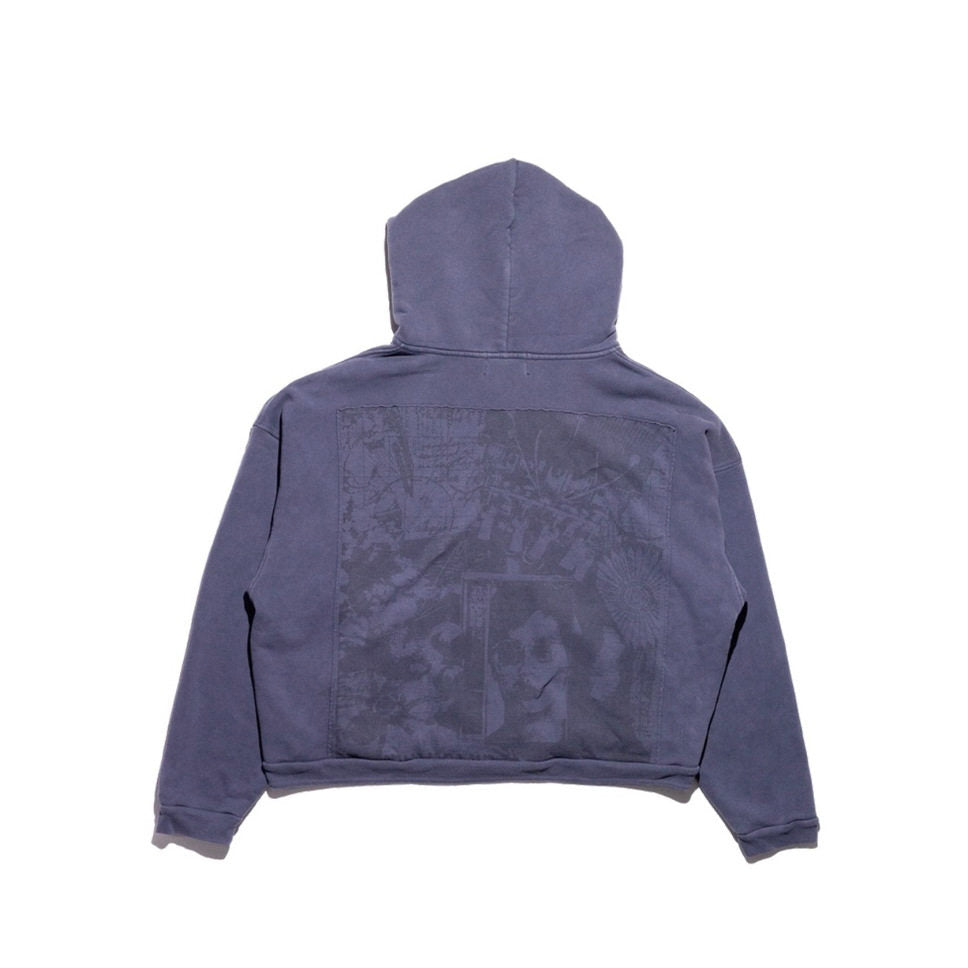 ERD Vintage Washed Purple Oversized Pullover Hoodie