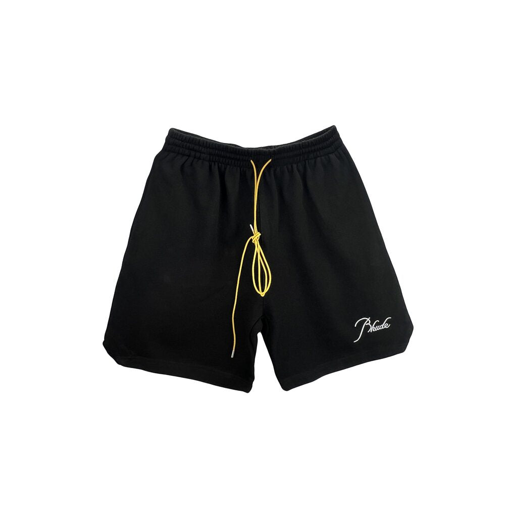 Rhude Embroidered Letter Logo Summer Cotton Shorts