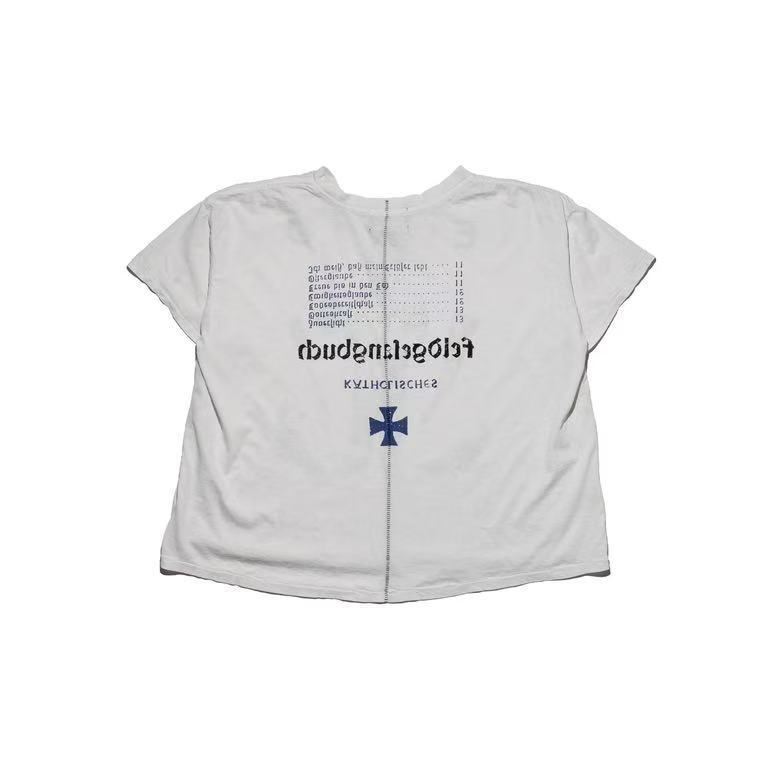 ERD Inspired Celebrity Graphic Distressed White Cotton Tee