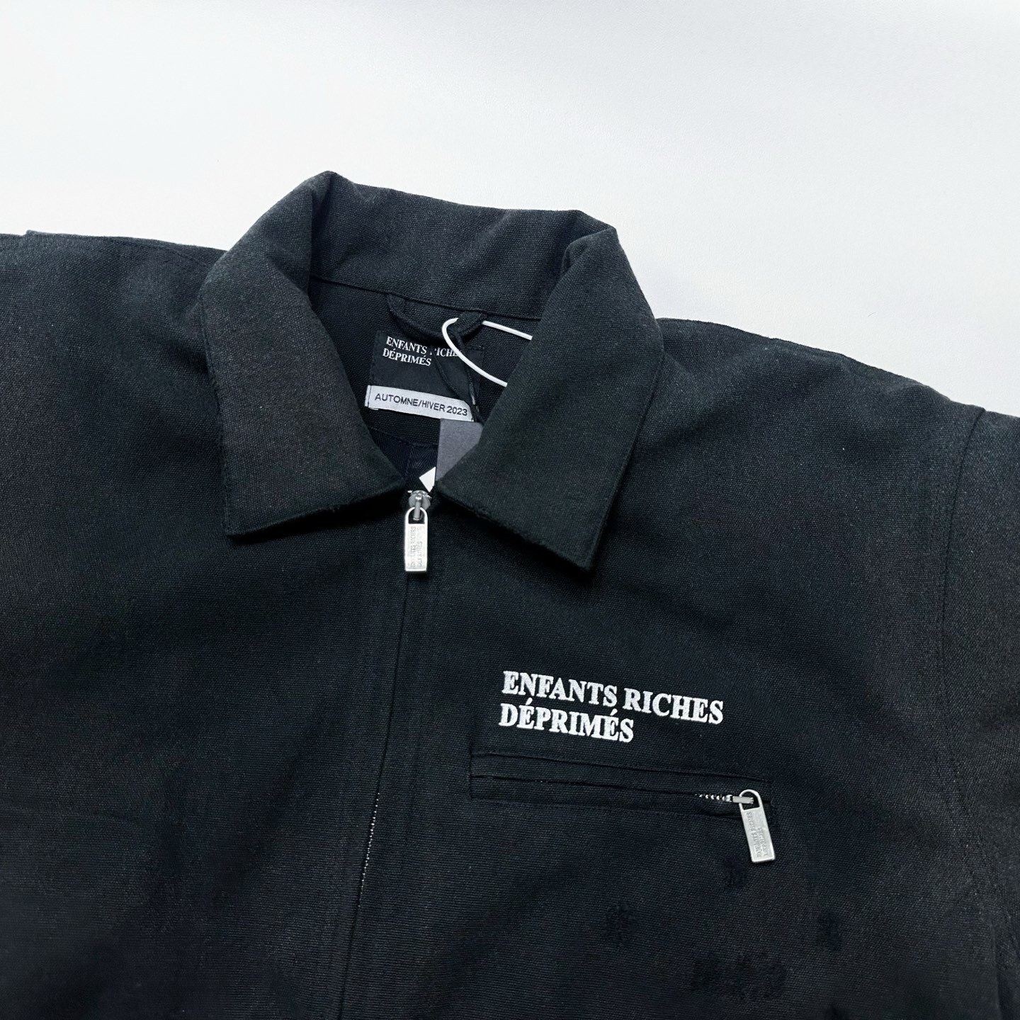 ERD Vintage Washed Distressed Cargo Harrington Jacket Outerwear