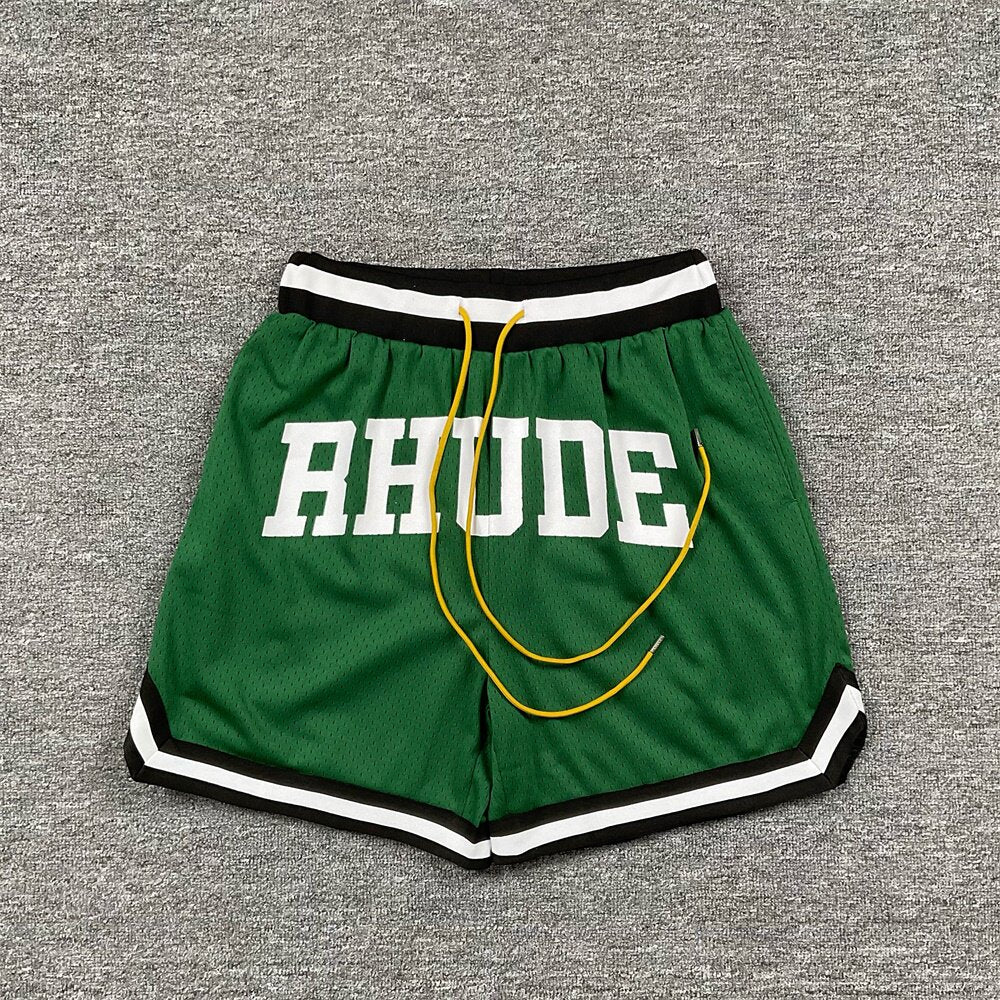 Rhude Printed basketball pants, casual shorts