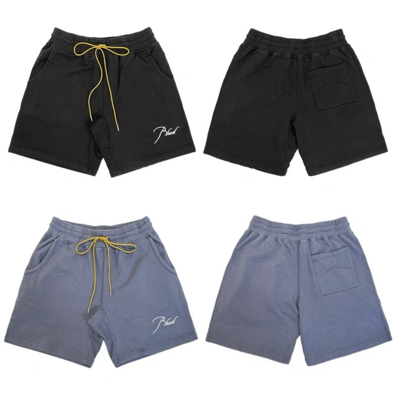Rhude Embroidered letter drawstring shorts