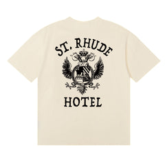 Rhude Hotel Totem Print Short-Sleeved T-shirt