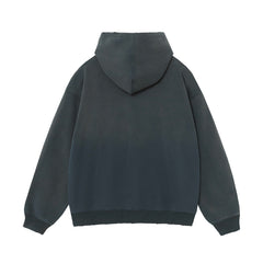 ERD Vintage Gradient Letter Print Pullover Hoodie